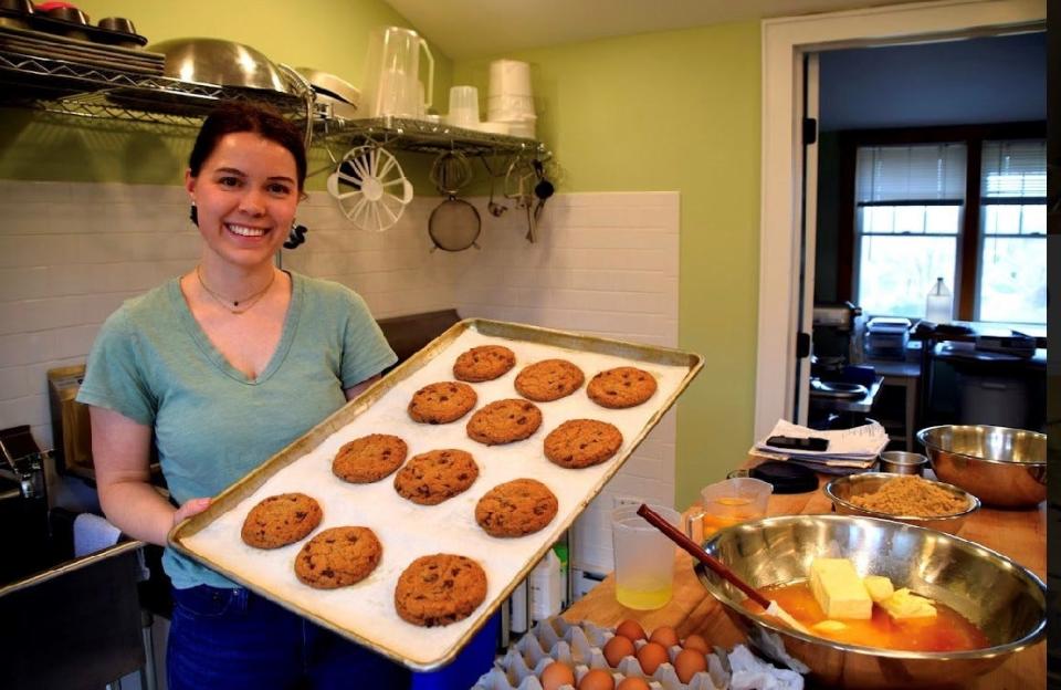 Carey Bell operates a bakeshop in the garage of her family’s Franklin Township home.
