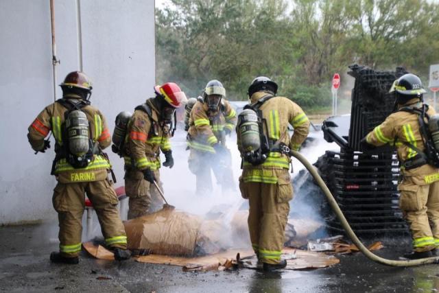 PALLET W/ FIRE HOSE