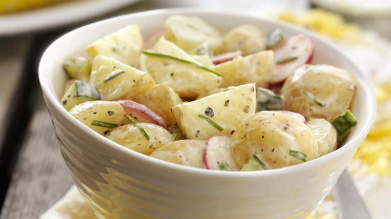 potato salad with radishes  