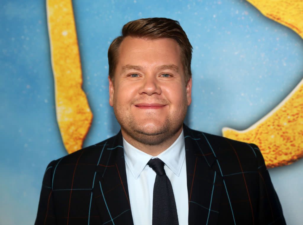 James Corden poses at the world premiere of the new film "Cats" based on the Andrew Lloyd Webber musical at Alice Tully Hall, Lincoln Center