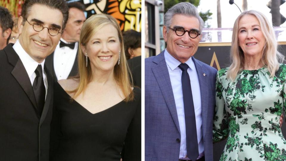 The actress and Eugene Levy side by side