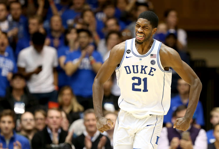 Amile Jefferson injured the same foot Wednesday that cost him last season (Getty Images)
