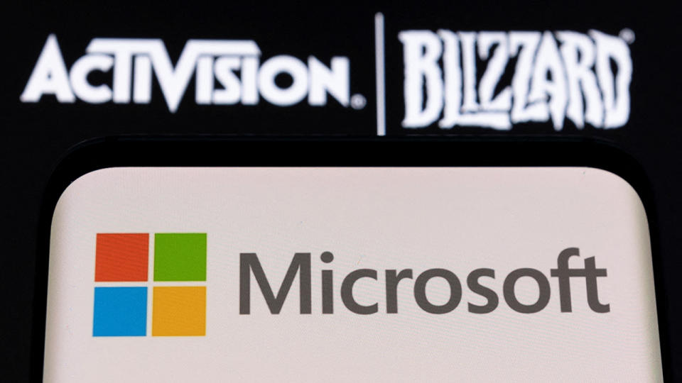 Microsoft and Activision logos