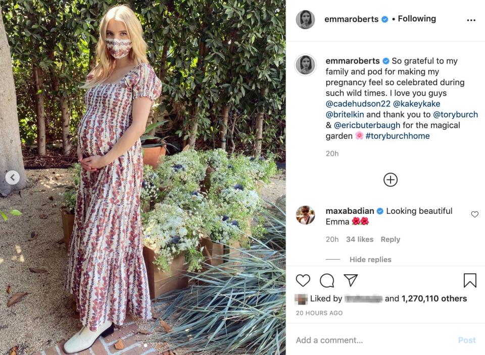 emma roberts baby shower