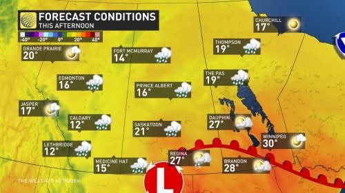 Baron - PR Thursday temperatures