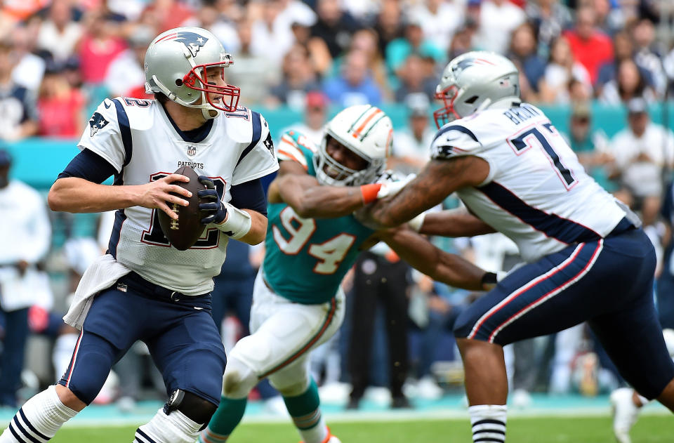 Tom Brady set a new NFL benchmark in the second quarter against the Dolphins