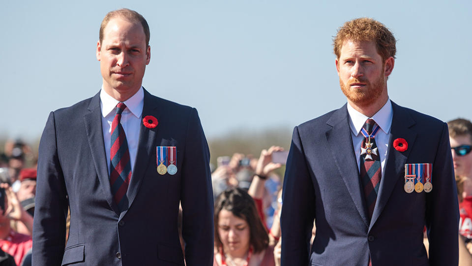 Prince William stands beside Prince Harry  