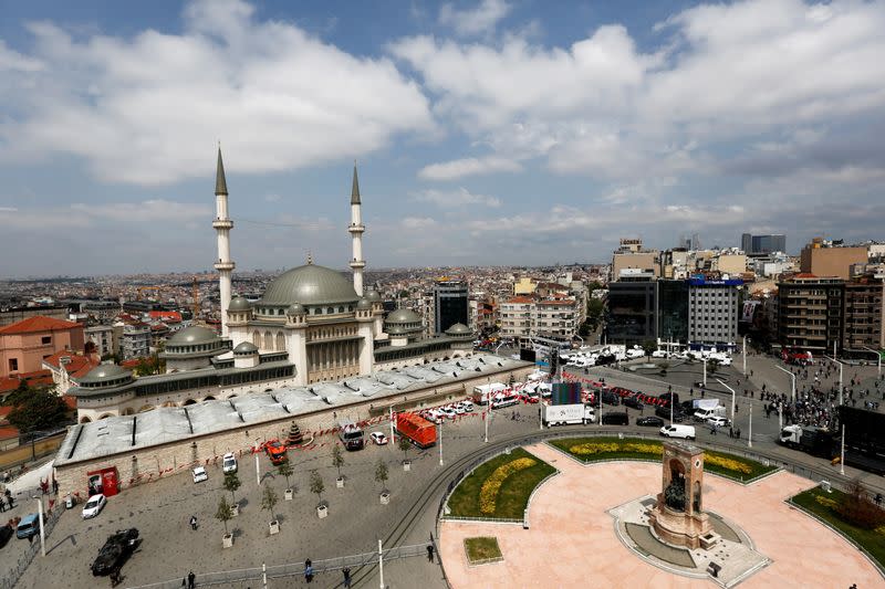Newly built Taksim Mosque in central Istanbul