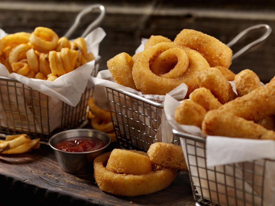 Baskets of appetizers