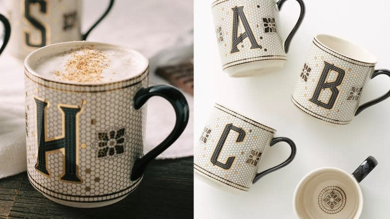 Elevate the appearance of your morning coffee with this chic tiled mug.