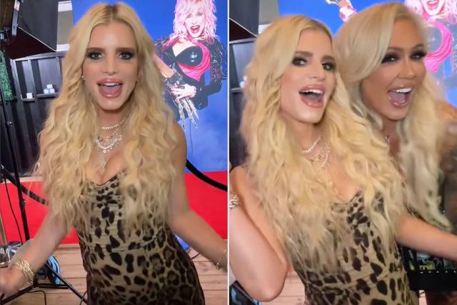 Jessica Simpson Shows Off Her Wild Side in Leopard-Print Minidress in Fun  TikTok with Bunnie XO