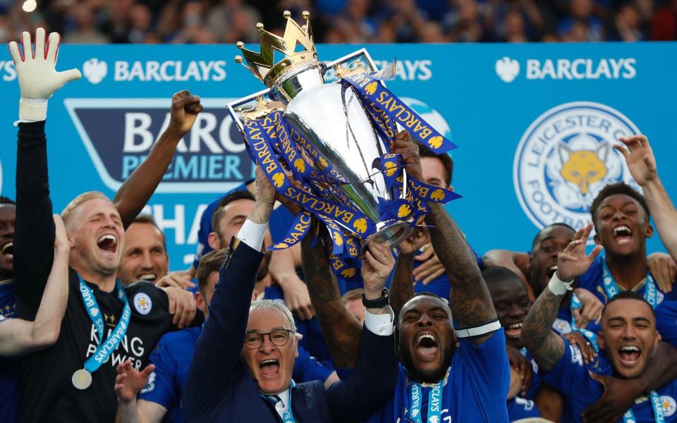 Leicester City with Premier League title - Leicester have lost their way since death of Khun Vichai and now stare relegation in the face - AFP/Adrian Dennis