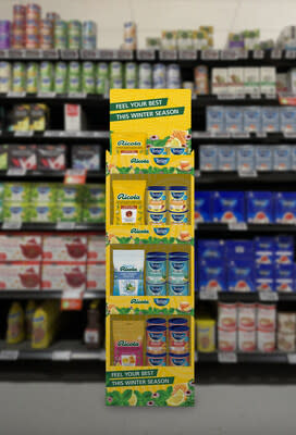 Ricola and Tetley are proud to partner for the first time on a point-of-purchase display collaboration and contest to help Canadians feel their best this winter season. (CNW Group/FUSE Create)
