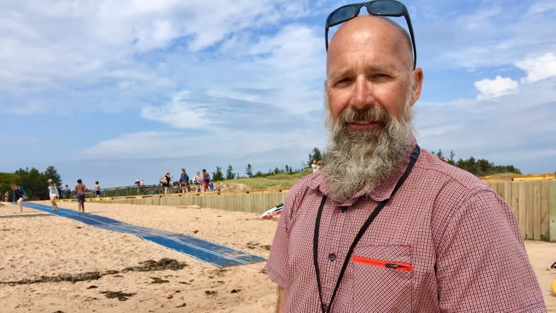 Mobility mat, floating chair making some P.E.I. beaches more accessible