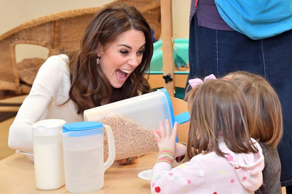 Kate Middleton visiting a London preschool. | Phil Harris - WPA Pool/Getty