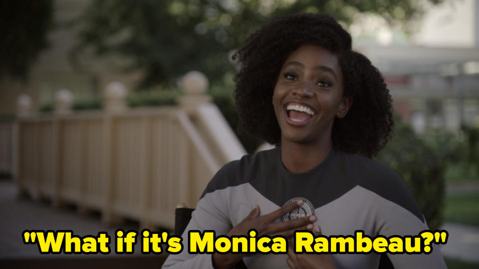 Teyonah asking what if it's Monica Rambeau