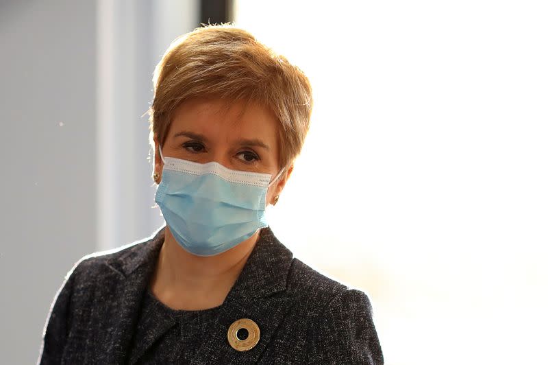 FILE PHOTO: Scotland's First Minister Sturgeon visits Western General Hospital in Edinburgh