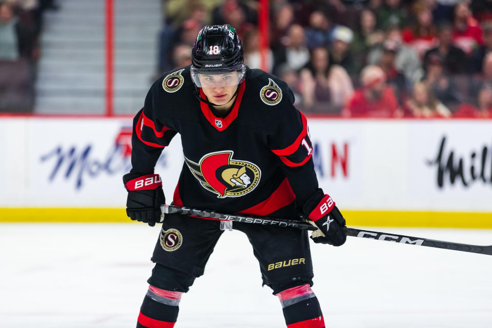 Ottawa Senators Center Tim Stutzle (18) has fantasy value