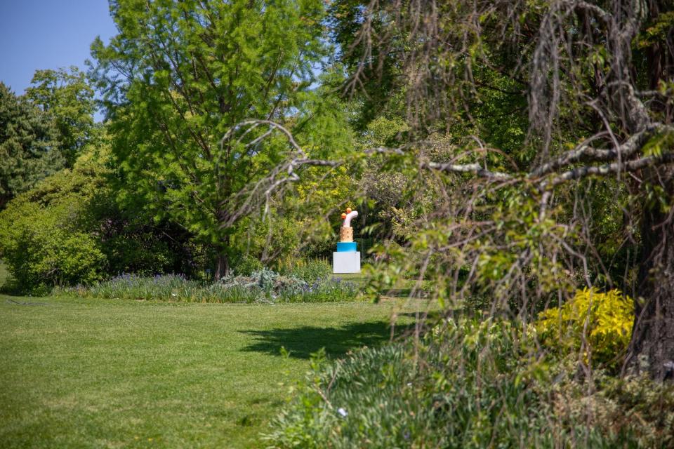 "CHIAOZZA: A Sculpture Exhibition" allows visitors to the New England Botanic Garden at Tower Hill to discover bright, unusual sculptures throughout the garden area.