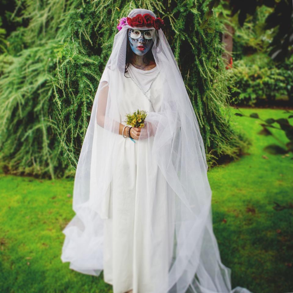 best halloween face paint ideas dead bride