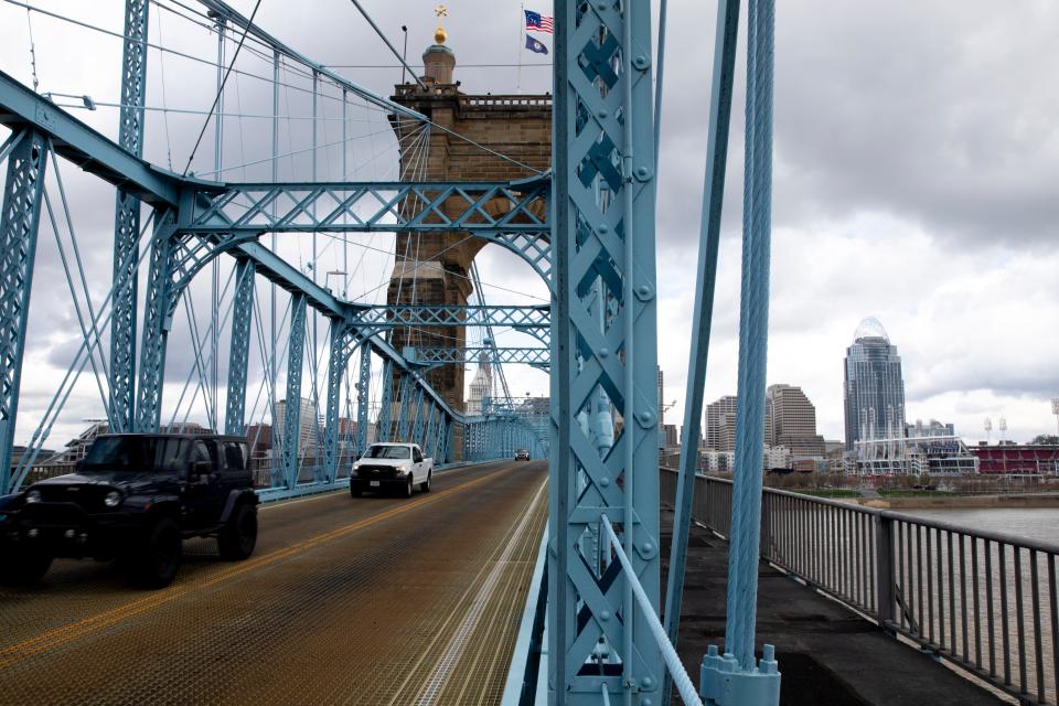 The John A. Roebling Bridge was once the longest suspension bridge in the world.