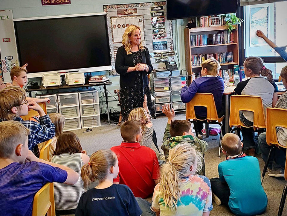 Wyoming Superintendent Jillian Balow recently visited Little Snake River Valley School. (Wyoming Department of Education)