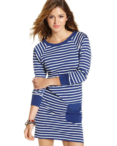 Long-Sleeved Striped Raglan