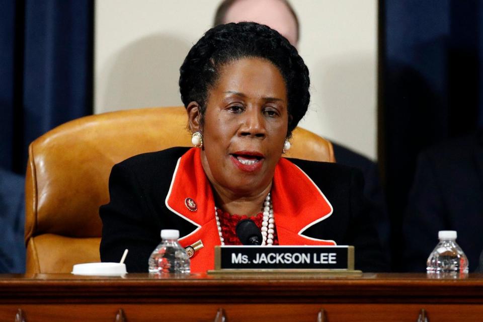 PHOTO: In this Dec. 13, 2019, file photo, Rep. Shelia Jackson Lee speaks during a House Judiciary Committee meeting, on Capitol Hill in Washington, D.C. (Patrick Semansky/AP, FILE)