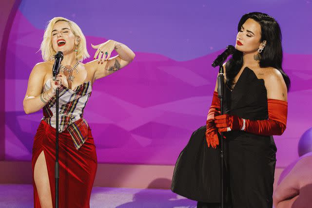 <p>Tori Time / OBB Media</p> JoJo and Demi Lovato in 'A Very Demi Holiday Special'