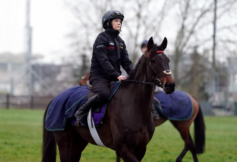 Rachael Blackmore riding Slade Steel ahead of the Cheltenham Festival (David Davies/PA Wire)