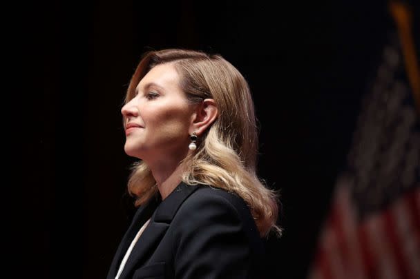 PHOTO: Ukrainian First Lady Olena Zelenska arrives to give an address to members of the United States Congress at the U.S. Capitol in Washington, D.C., July 20, 2022. (Michael Reynolds/Pool via AFP/Getty Images)