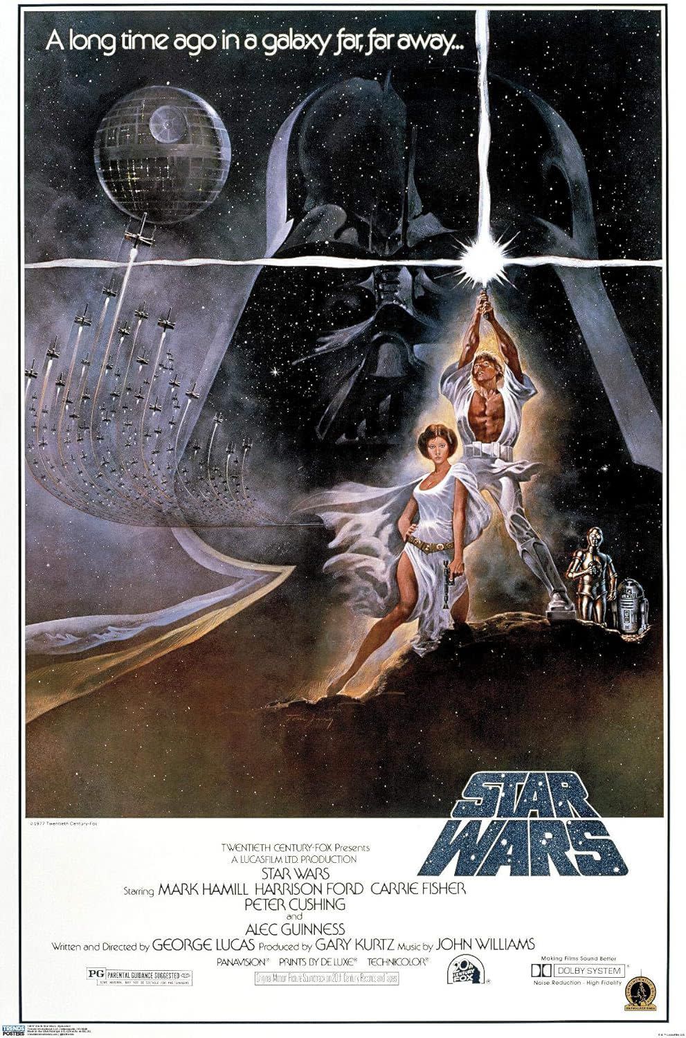 Movie poster for the 1977 film, Star Wars: A New Hope