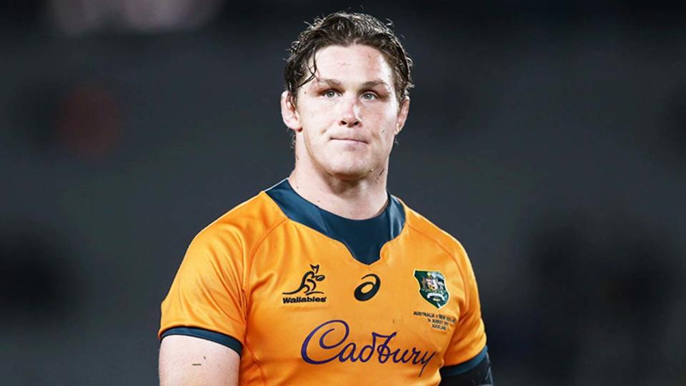 Michael Hooper (pictured) looking dejected after the Wallabies' loss to the All Blacks.