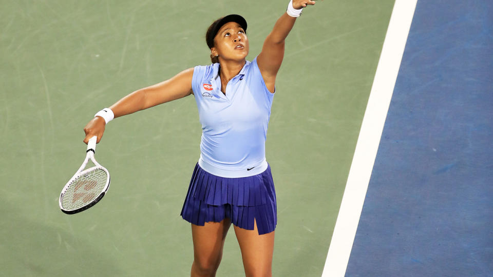 Naomi Osaka, pictured here in action at the Western & Southern Open in Cincinnati.