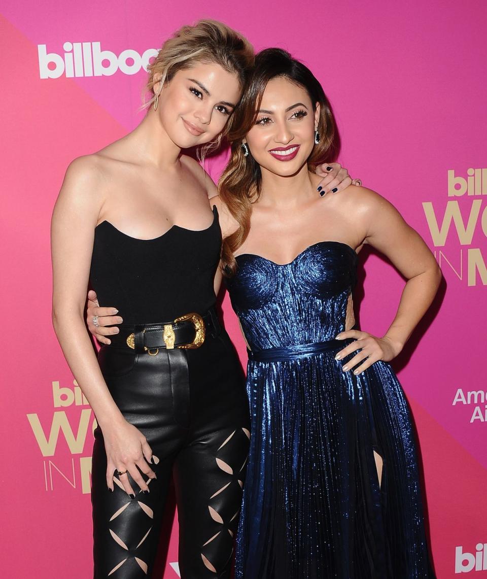 hollywood, ca november 30 singer selena gomez and actress francia raisa attend billboard women in music 2017 at the ray dolby ballroom at hollywood highland center on november 30, 2017 in hollywood, california photo by jon kopalofffilmmagic