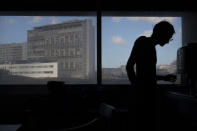 This photo taken on Dec 15, 2019 shows La Timone hospital, pictured from the communal kitchen in the medical interns residency building, in Marseille, southern France. In a hospital in Marseille, student doctors are holding an exceptional, open-ended strike to demand a better future. France’s vaunted public hospital system is increasingly stretched to its limits after years of cost cuts, and the interns at La Timone - one of the country’s biggest hospitals - say their internships are failing to prepare them as medical professionals. Instead, the doctors-in-training are being used to fill the gaps. (AP Photo/Daniel Cole)