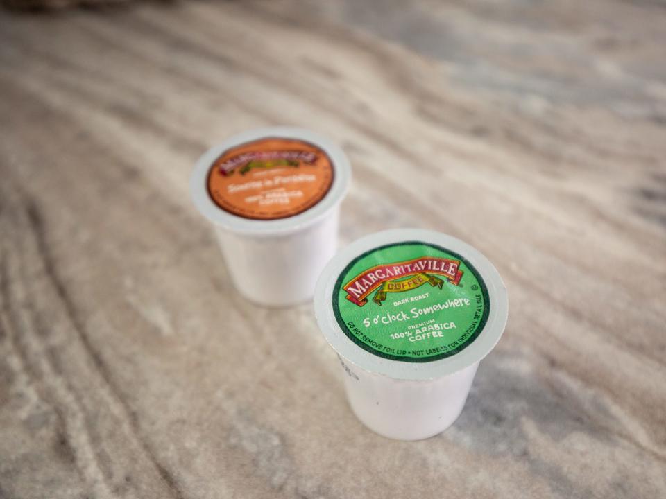Two coffee K-cups.