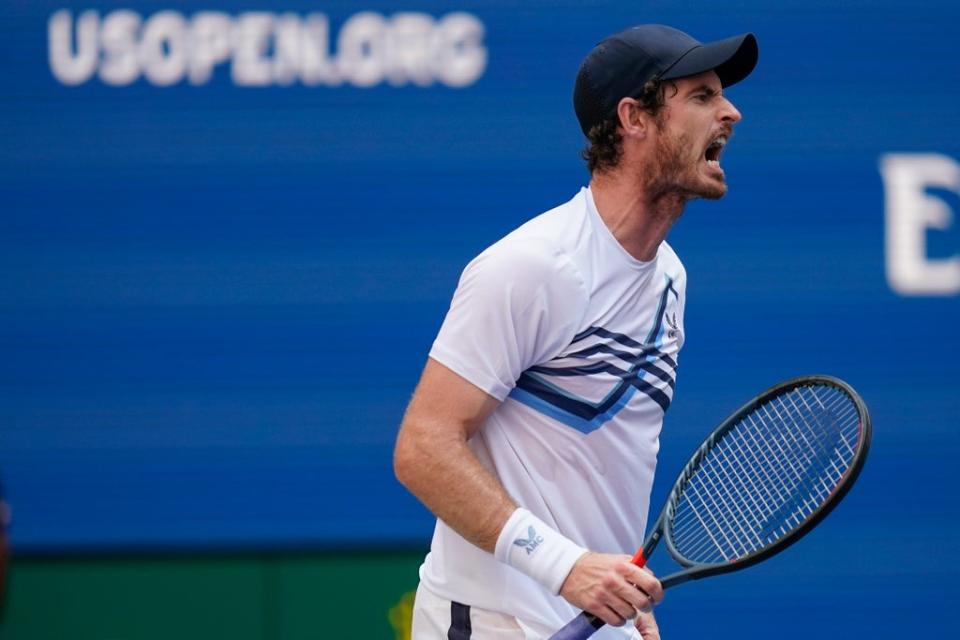 Andy Murray was fired up against Stefanos Tsitsipas (Seth Wenig/AP) (AP)