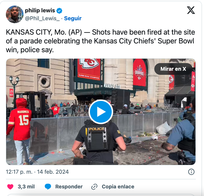 La policía de Kansas City pidió al público,