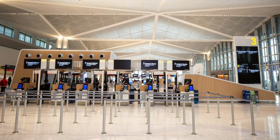 The departure hall at Newark Liberty International Airport's new Terminal A.