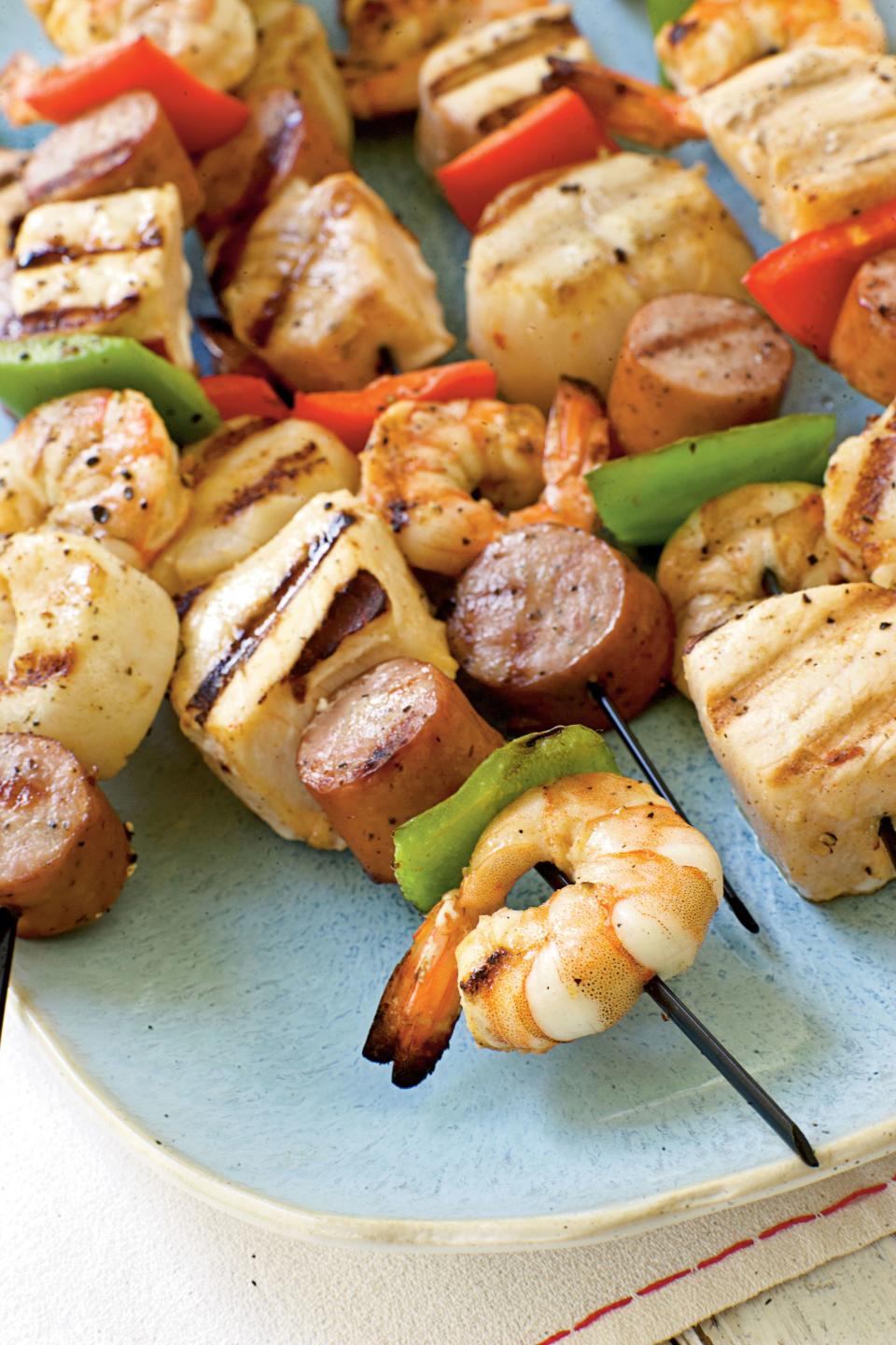 Seafood Kebabs