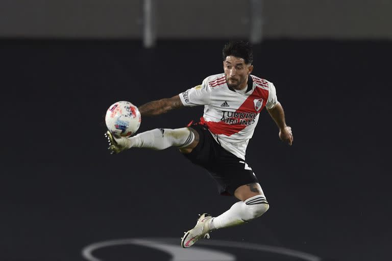 Milton Casco, una de las figuras de River el último sábado en la victoria 2-0 ante Velez. 