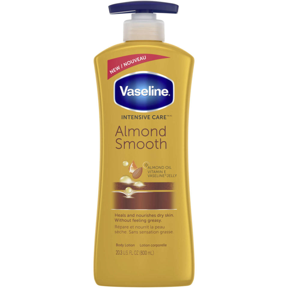 Vaseline Intense Care Almond Smooth Lotion. Image via Walmart