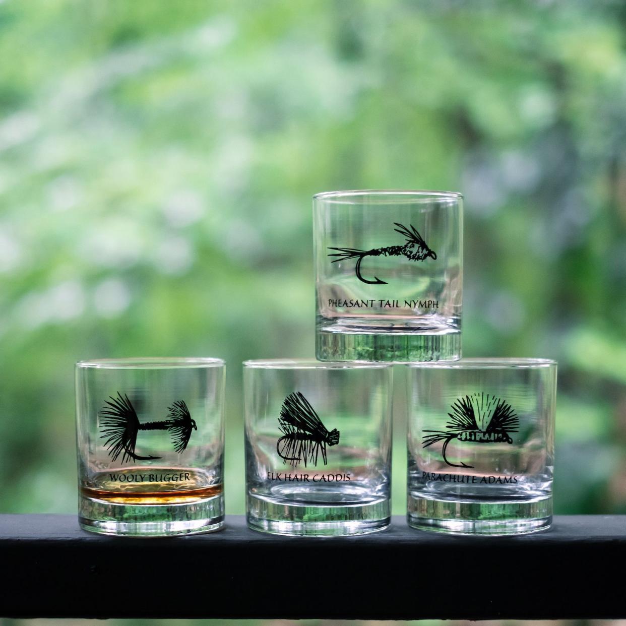 Fly Fishing Cocktail Glasses