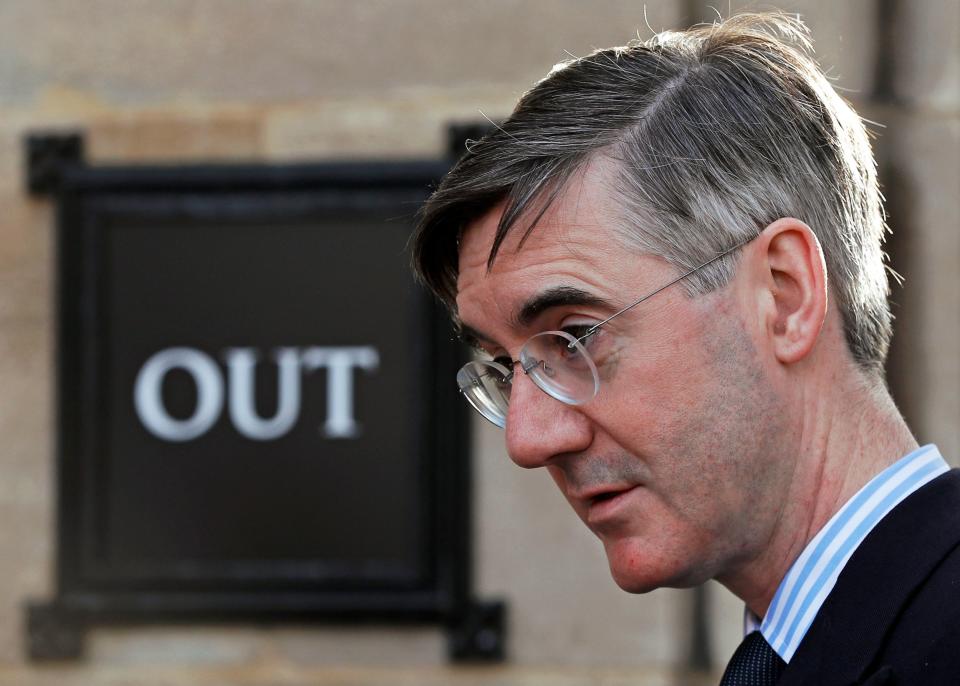 Jacob Rees-Mogg outside the Houses of Parliament earlier this month (Peter Nicholls/Reuters)