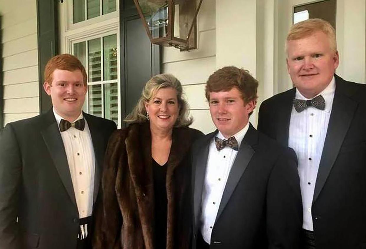 From left, Buster, Maggie, Paul and Alex Murdaugh are seen before a formal event in 2019.