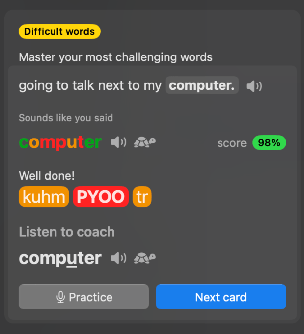 Fluently - computer pronunciation