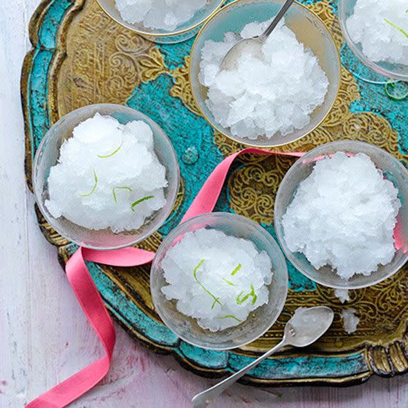 Elderflower and gin granita