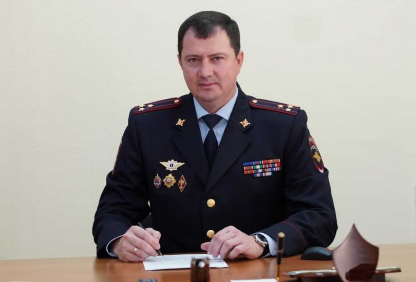 涉案的上校警監薩福諾夫 (Alexei Safonov)。（圖／翻攝自Telegram）