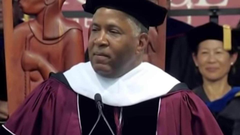 <p>The Morehouse College graduating class of 2019 got the shock of a lifetime when commencement speaker Robert F. Smith pledged to pay off the student loans of every one of them. Billionaire investor Robert F. Smith made the announcement during his speech on Sunday in front of nearly 400 graduating seniors. “On behalf of the […]</p> <p>The post <a rel="nofollow noopener" href="https://theblast.com/morehouse-college-student-loans-paid/" target="_blank" data-ylk="slk:Billionaire Robert F. Smith Pledges to Pay Off Student Loans for Entire Morehouse College Graduating Class;elm:context_link;itc:0;sec:content-canvas" class="link ">Billionaire Robert F. Smith Pledges to Pay Off Student Loans for Entire Morehouse College Graduating Class</a> appeared first on <a rel="nofollow noopener" href="https://theblast.com" target="_blank" data-ylk="slk:The Blast;elm:context_link;itc:0;sec:content-canvas" class="link ">The Blast</a>.</p>